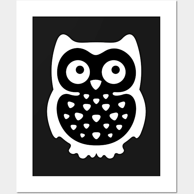 Black & White Owl Wall Art by XOOXOO